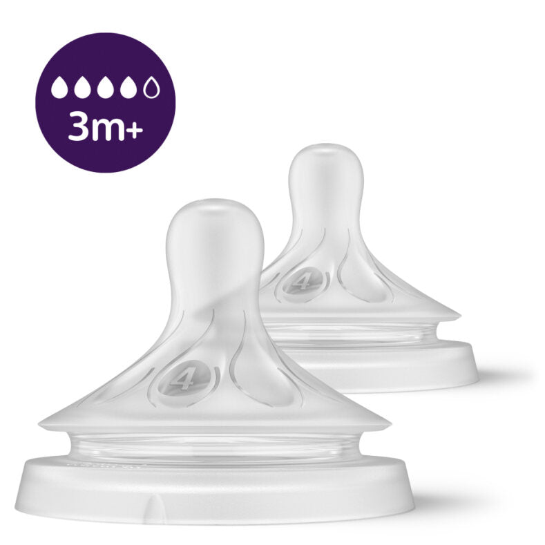 Philips Avent Natural 3.0 Feeding Teats 3months x2 Philips Avent Yallatoys