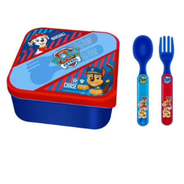 Paw Patrol Lunch Box with Cutlery