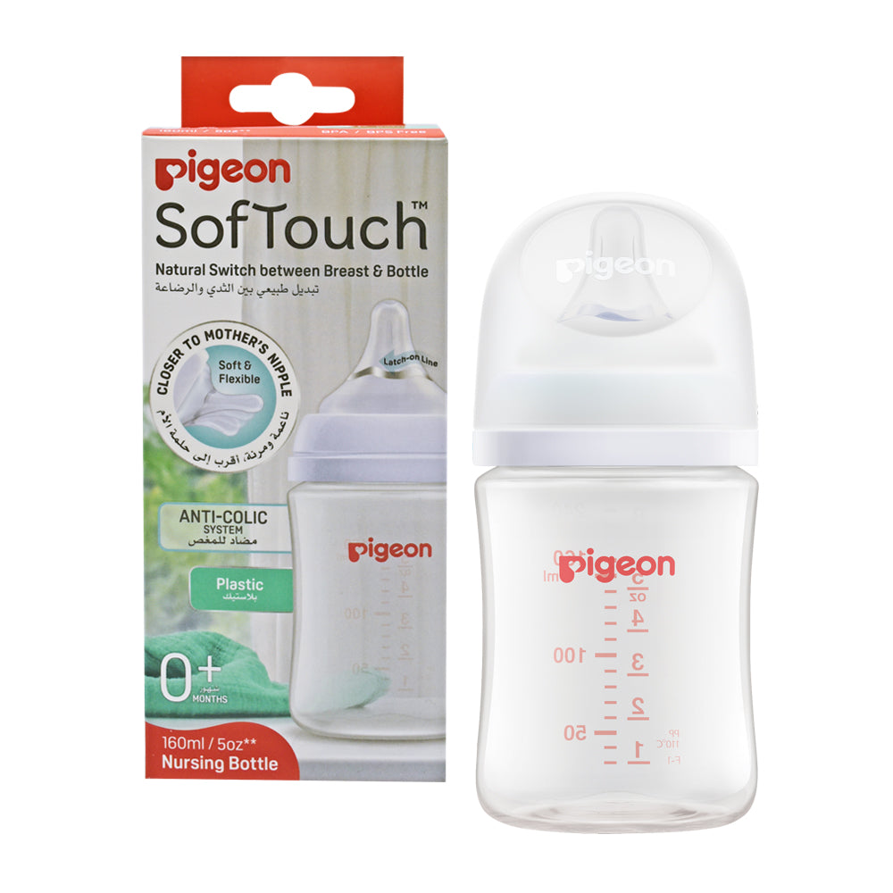Pigeon Softouch Wide Neck Nursing Bottle Plastic 160 ml Pigeon Yallatoys