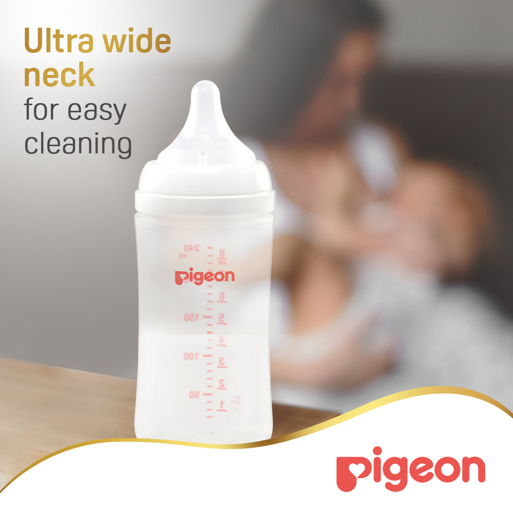 Pigeon Softouch Wide Neck Nursing Bottle Plastic 240 ml Pigeon Yallatoys