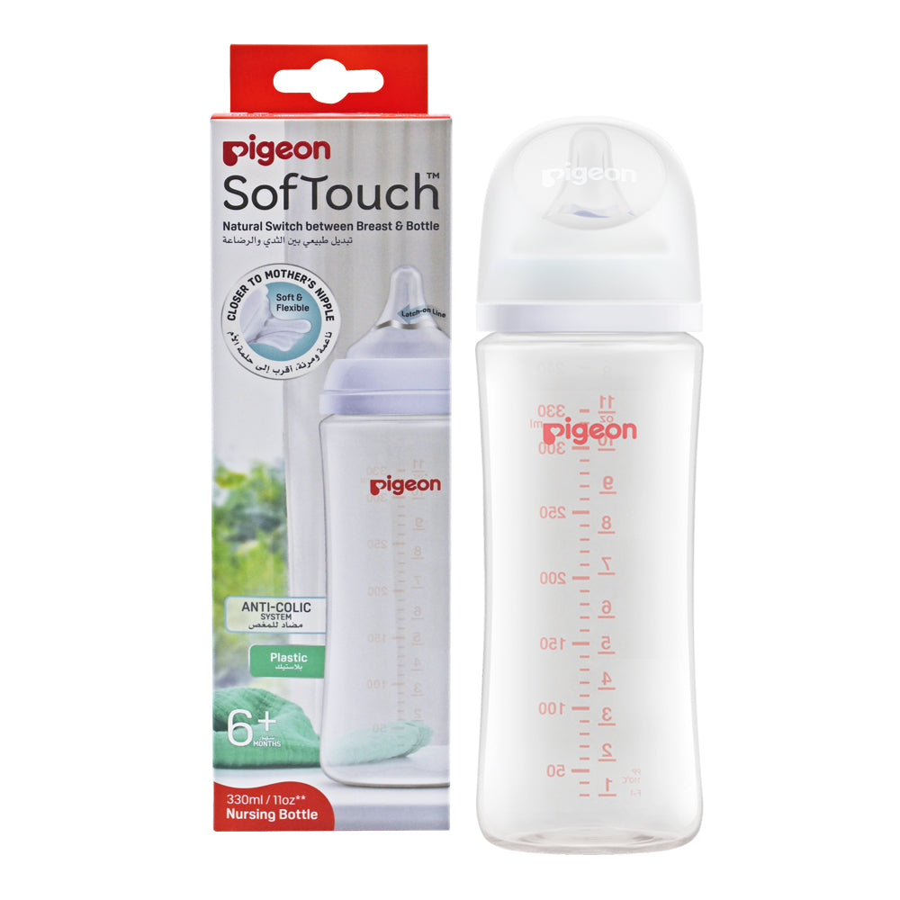 Pigeon Softouch Wide Neck Nursing Bottle Plastic 330 ml Pigeon Yallatoys