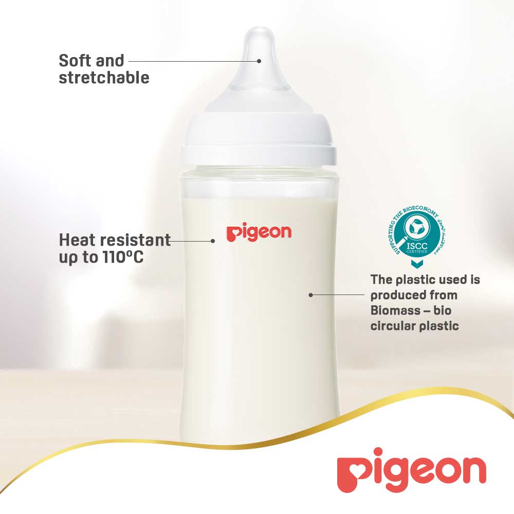 Pigeon Softouch Wide Neck Nursing Bottle Plastic 330 ml Pigeon Yallatoys