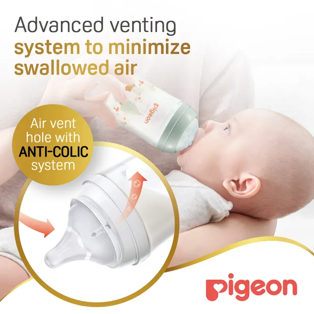 Pigeon Softouch Wide Neck Feeding Bottle Rabbit Design 160 ml Pigeon Yallatoys