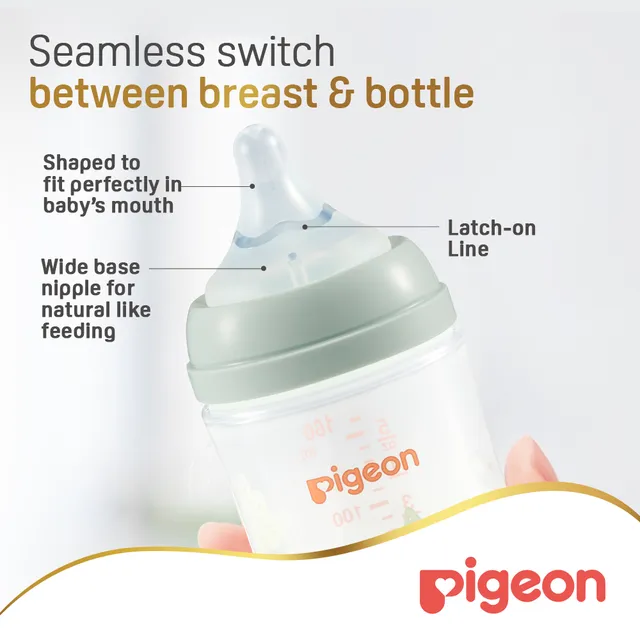 Pigeon Softouch Wide Neck Feeding Bottle Rabbit Design 160 ml Pigeon Yallatoys