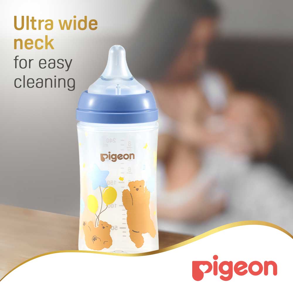 Pigeon Softouch Wide Neck Feeding Bottle Bear Design 240 ml Pigeon Yallatoys