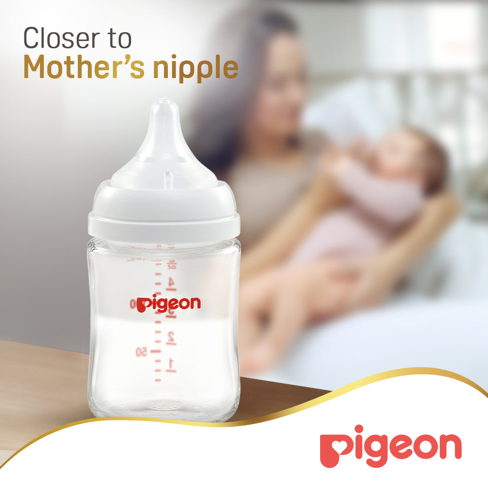 Pigeon Softouch Wide Neck Glass Feeding Bottle 160 ml Pigeon Yallatoys