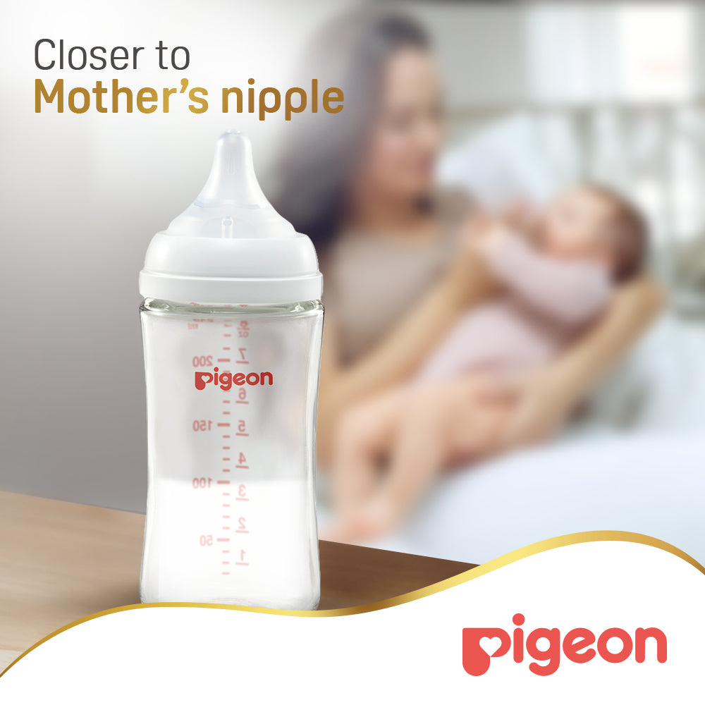 Pigeon Softouch Wide Neck Glass Feeding Bottle 240 ml Pigeon Yallatoys