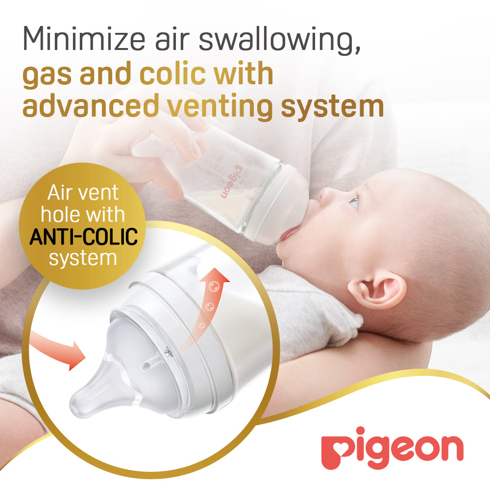 Pigeon Softouch Wide Neck Glass Feeding Bottle 240 ml Pigeon Yallatoys