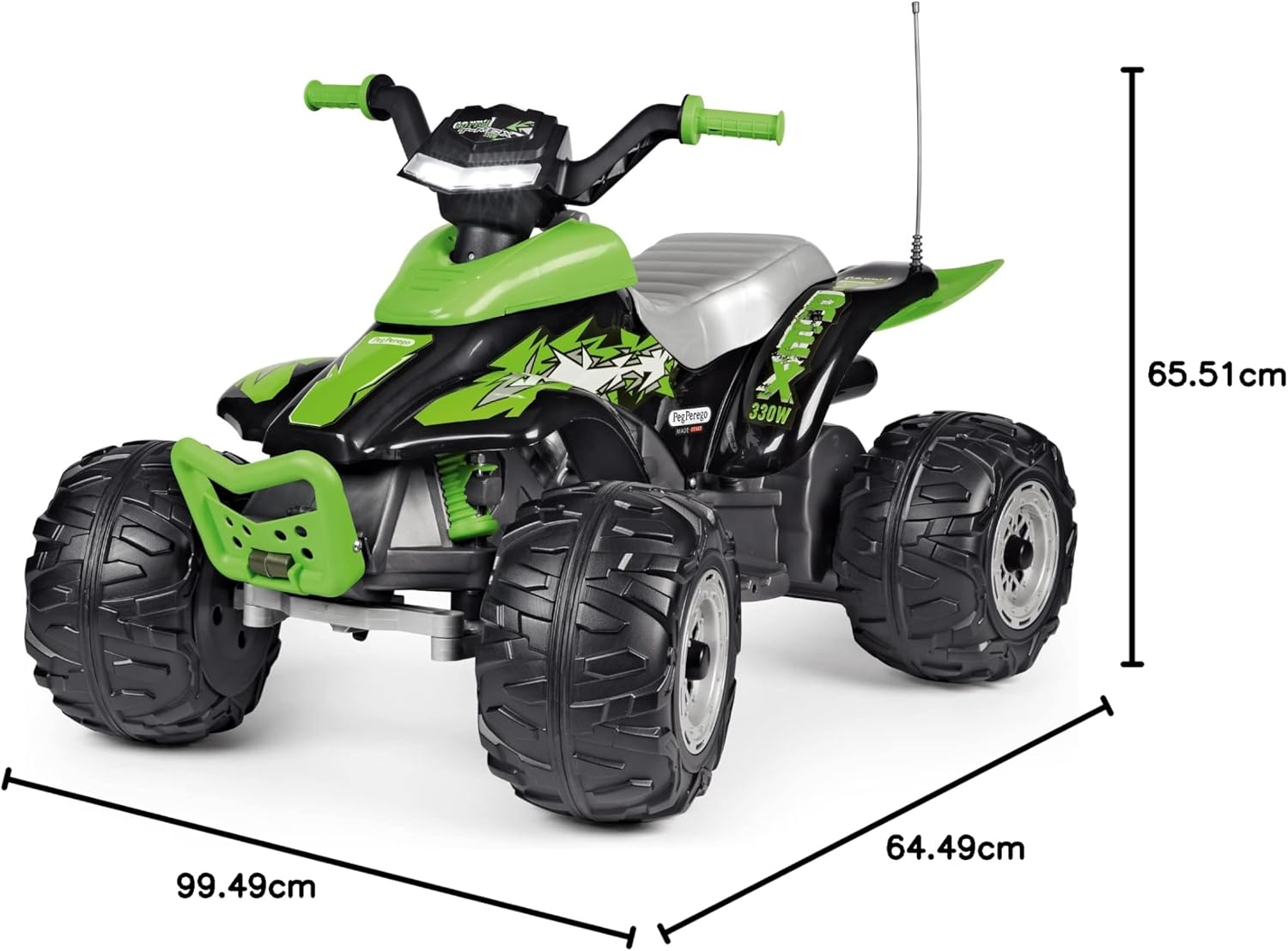 Peg Perego Corral T Rex 330W 12V Electric Quad Size