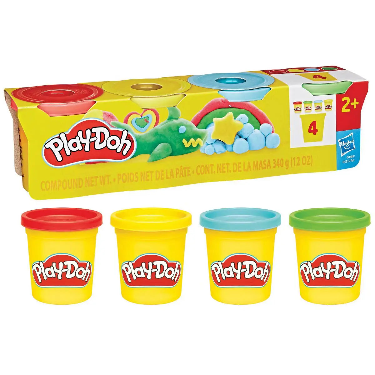 Play Doh Classic 4 Pack Compound Playdoh Yallatoys