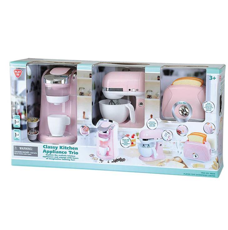 Playgo Classy Kitchen Appliance Trio Pink Playgo Yallatoys