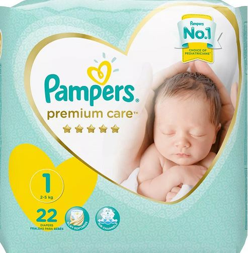 Pampers Premium Care S1 Baby Diaper 22Pcs 2-5Kg Pampers Yallatoys