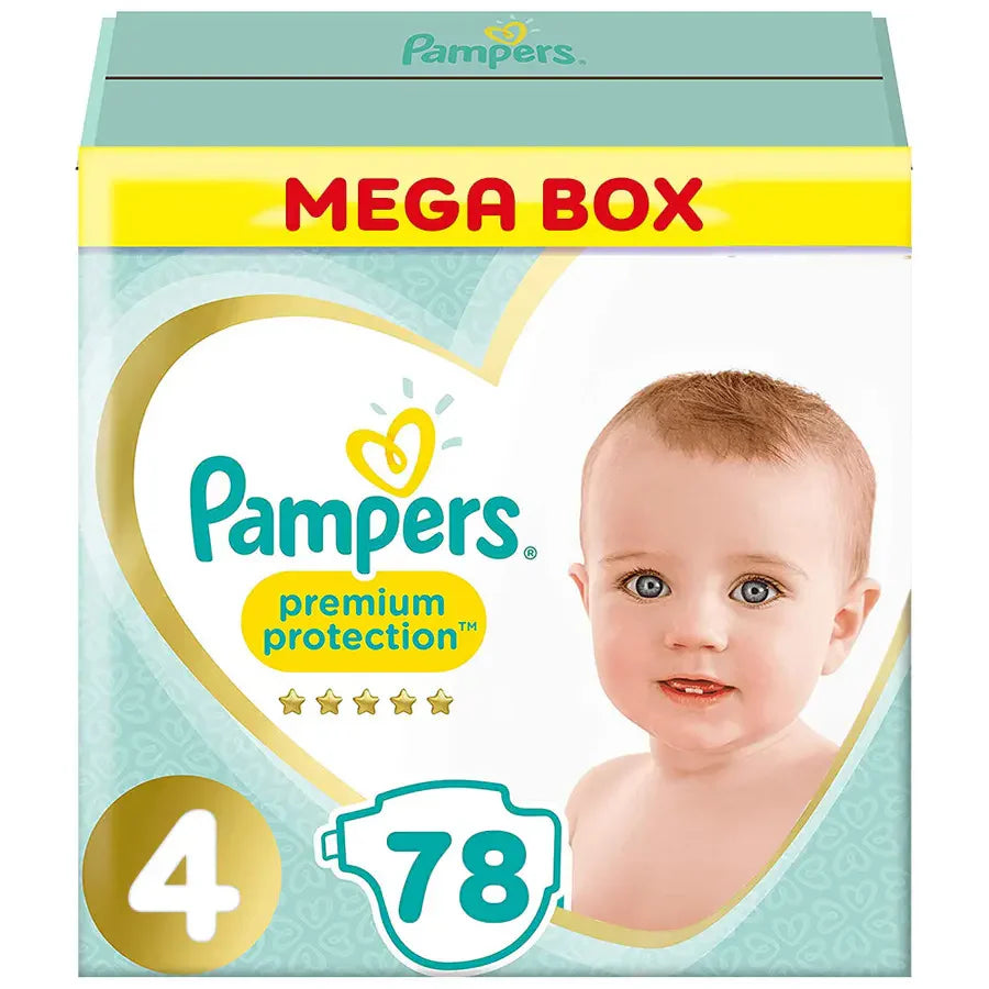 Pampers Premium Protection Diapers Size 4 -78  (Mega Box) Pampers Yallatoys