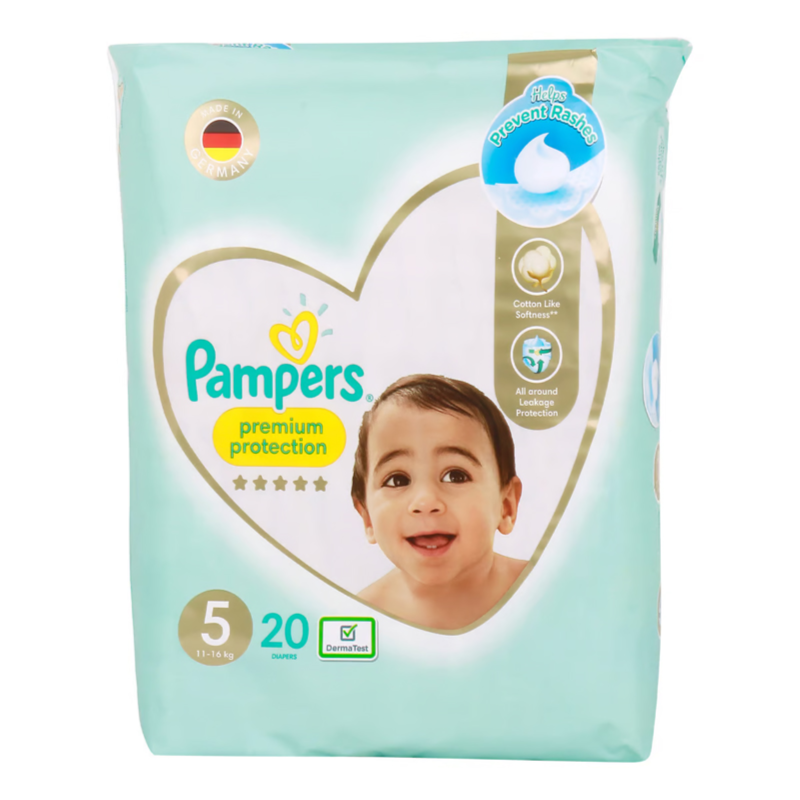 Pampers Premium Protection Diapers Size 5-20 Pampers Yallatoys
