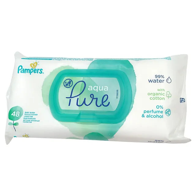 Pampers Aqua Pure Wipes 48s Pampers Yallatoys