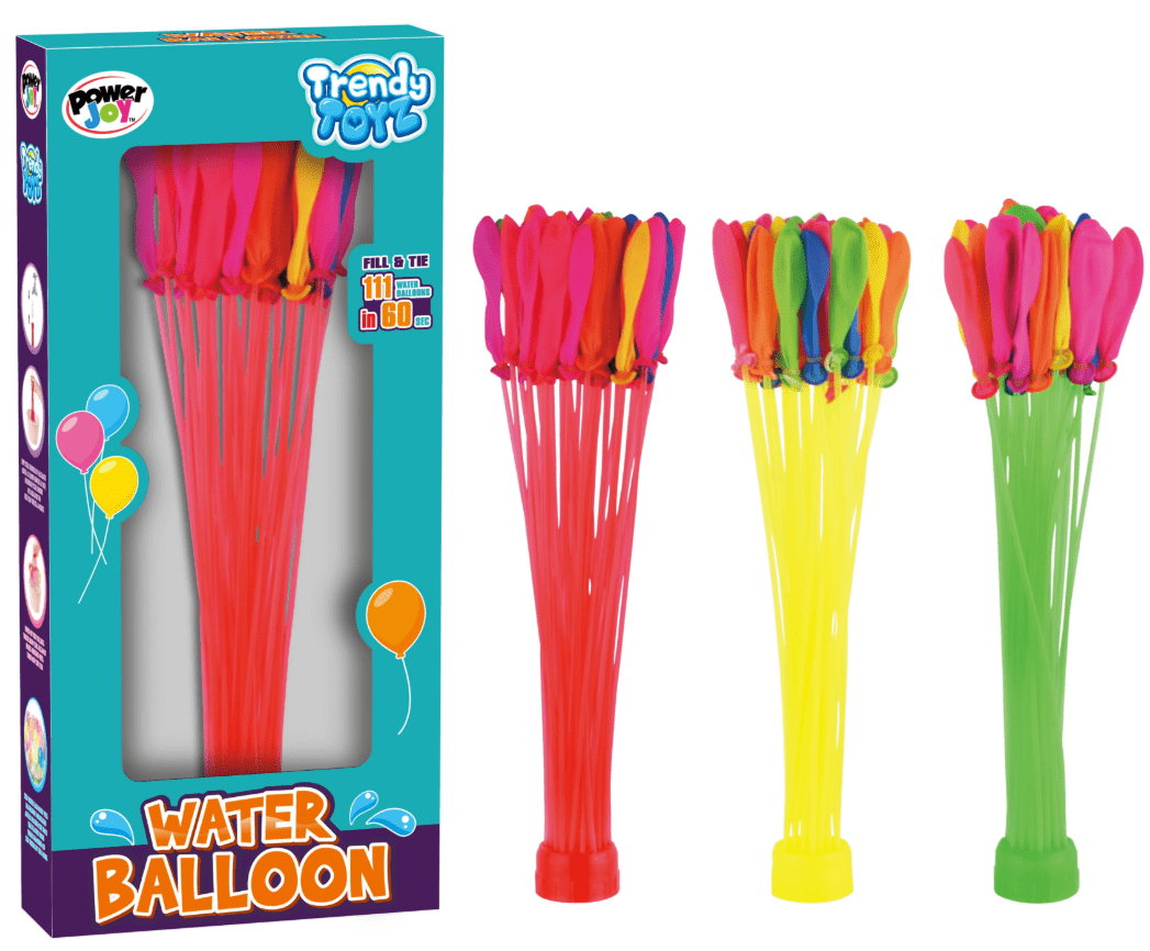 Power Joy Trendy Water Balloon 111PCS Assorted Power Joy Yallatoys