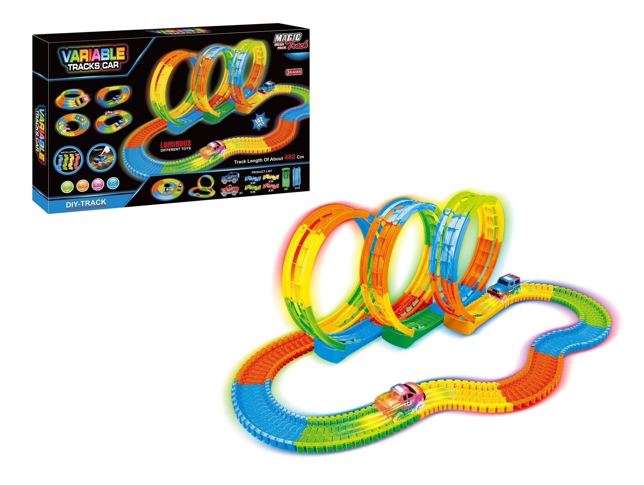 Power Joy Magic Track Megapack 142pcs Power Joy Yallatoys
