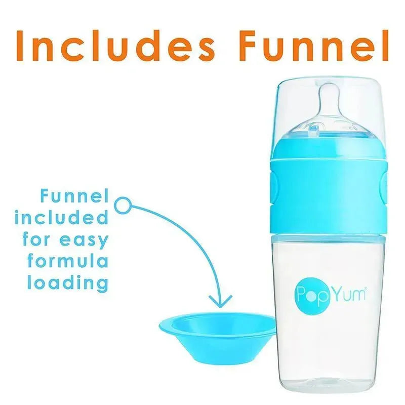 PopYum 9 oz Blue Anti-Colic Formula Making Baby Bottles 2 Pack