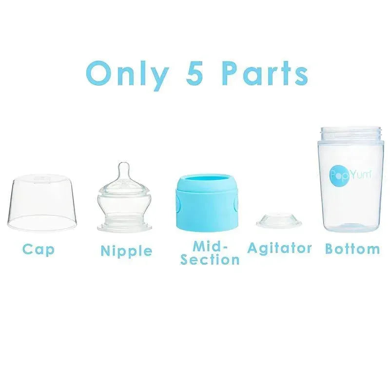 PopYum 9 oz Blue Anti-Colic Formula Making Baby Bottles 2 Pack