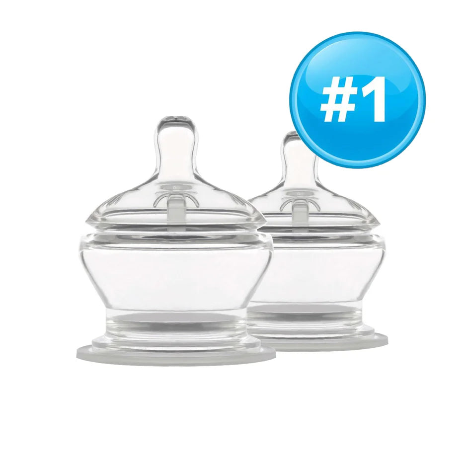 PopYum Stage 1 Slow Flow Anti-Colic Nipples 2 Pack