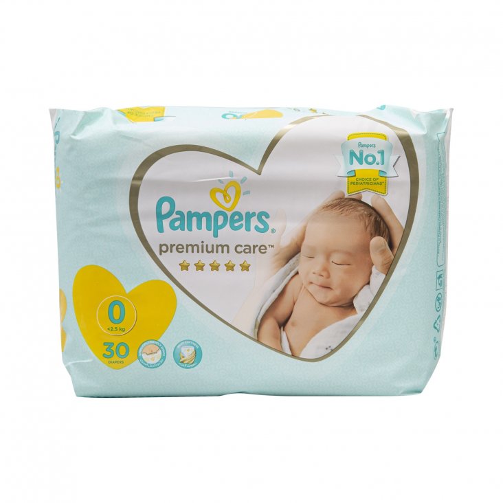 Pampers Premium Care S0 Baby Diaper 30PC Pampers Yallatoys