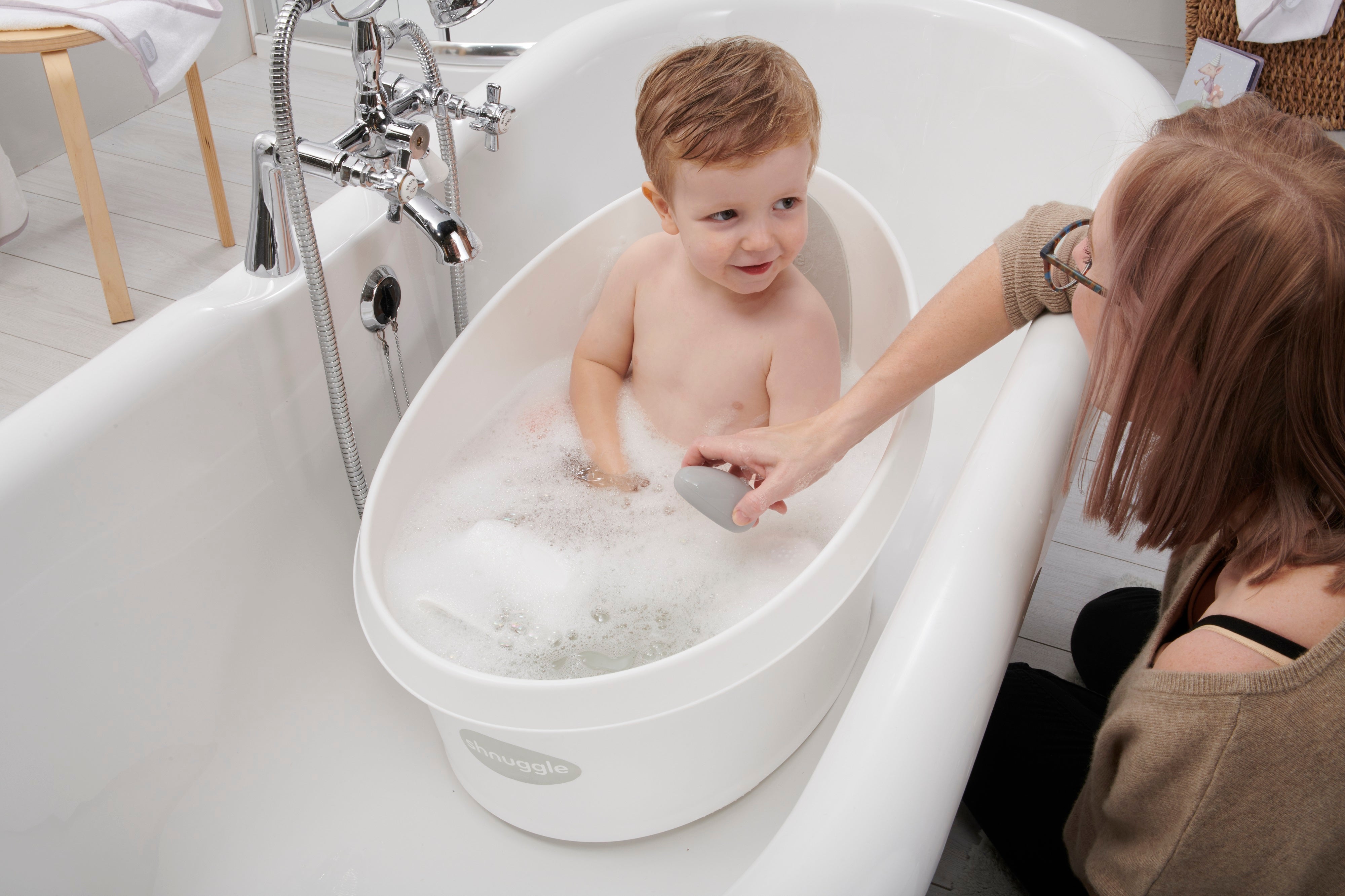 Shnuggle Pebbly Baby Bath Thermometer Grey Shnuggle Yallatoys