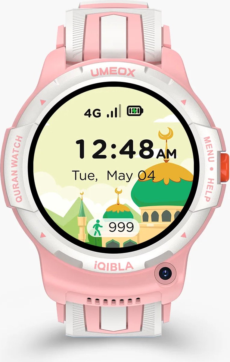 Pink Smartwatch For Muslim Kids