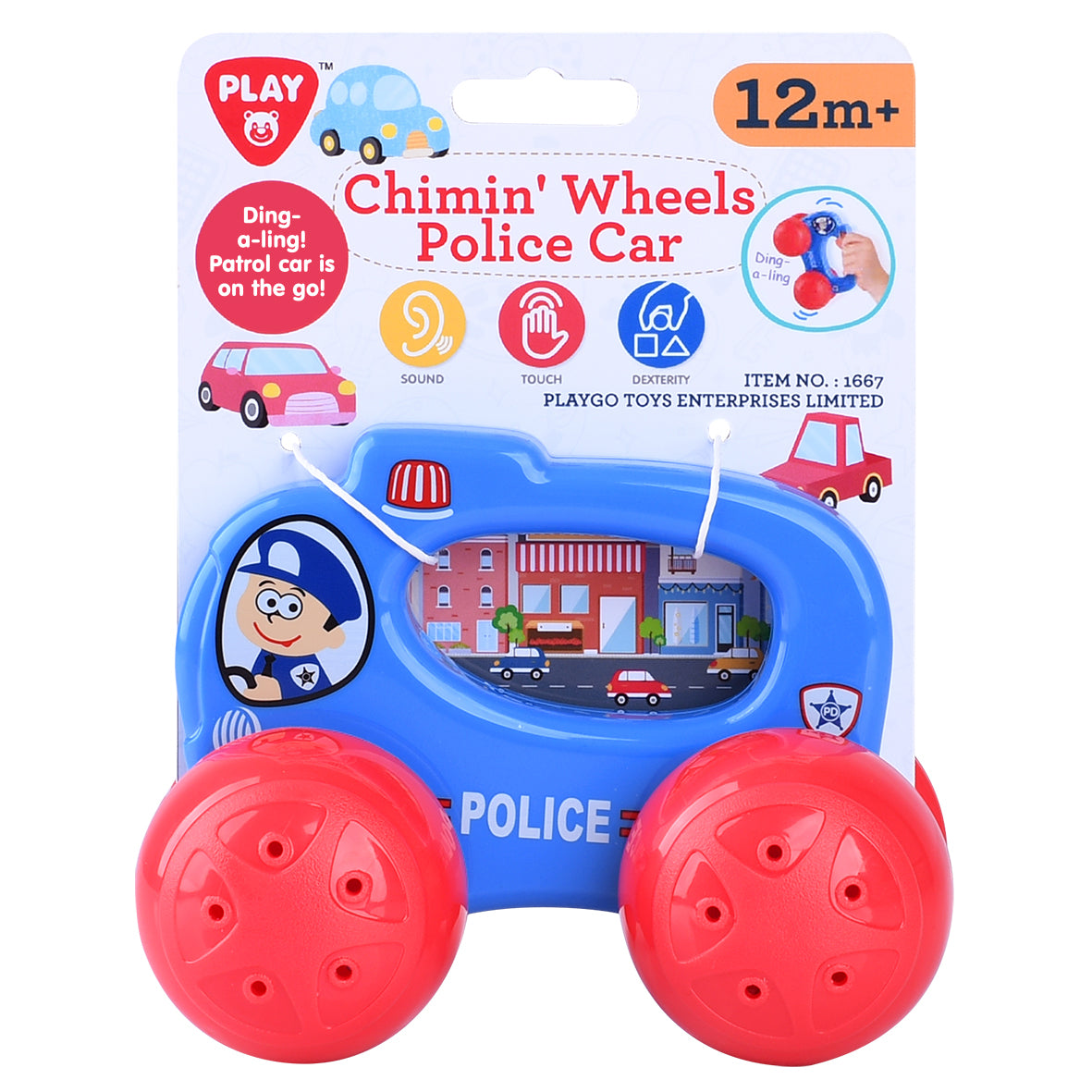 Playgo Chimin Wheels Police Car Front View