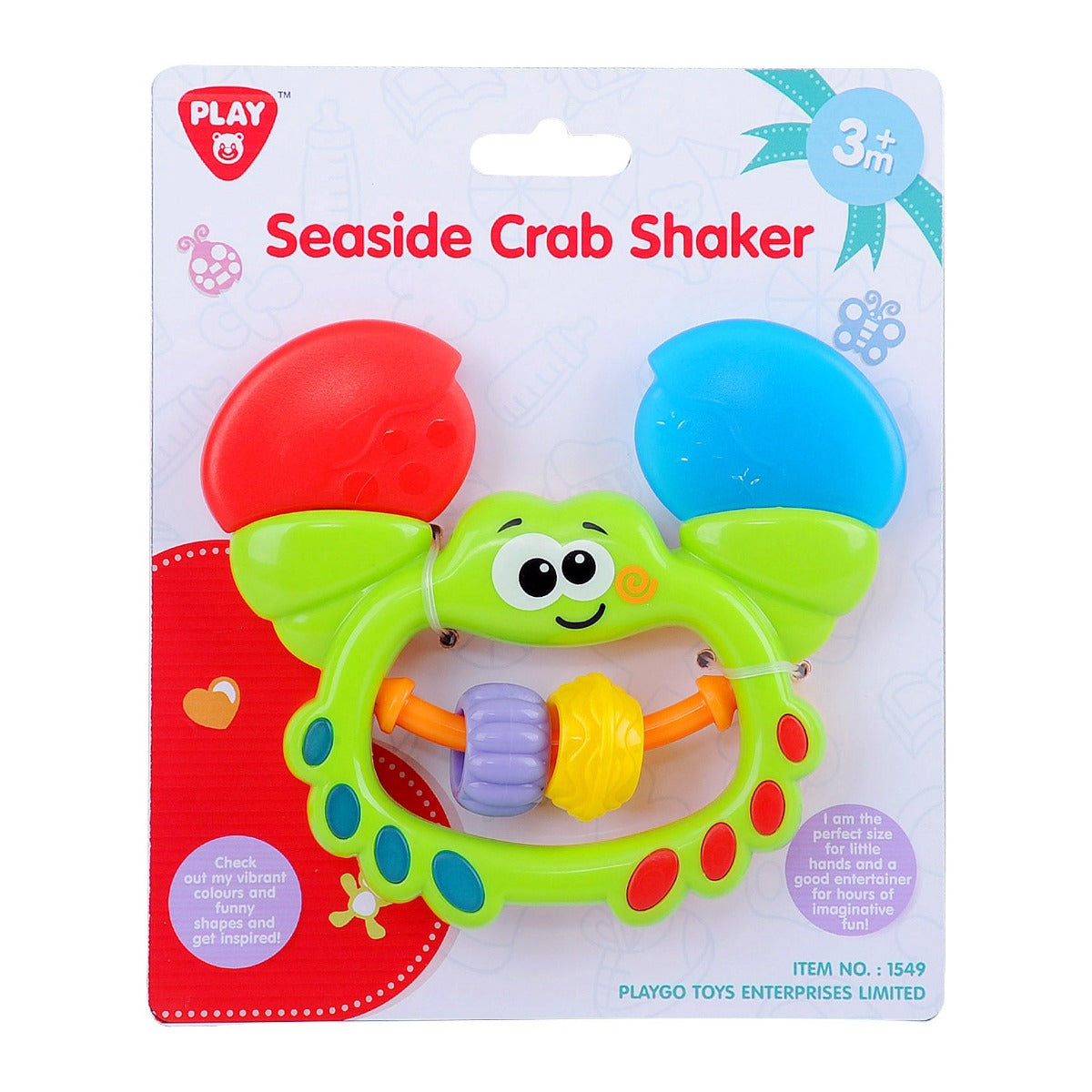 Playgo Seaside Crab Shaker Front View
