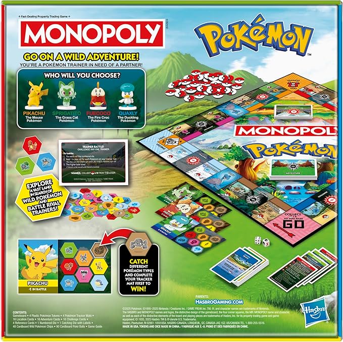 Pokémon Monopoly Game Board Layout