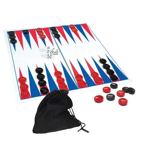 Portable Grab Go Backgammon Game