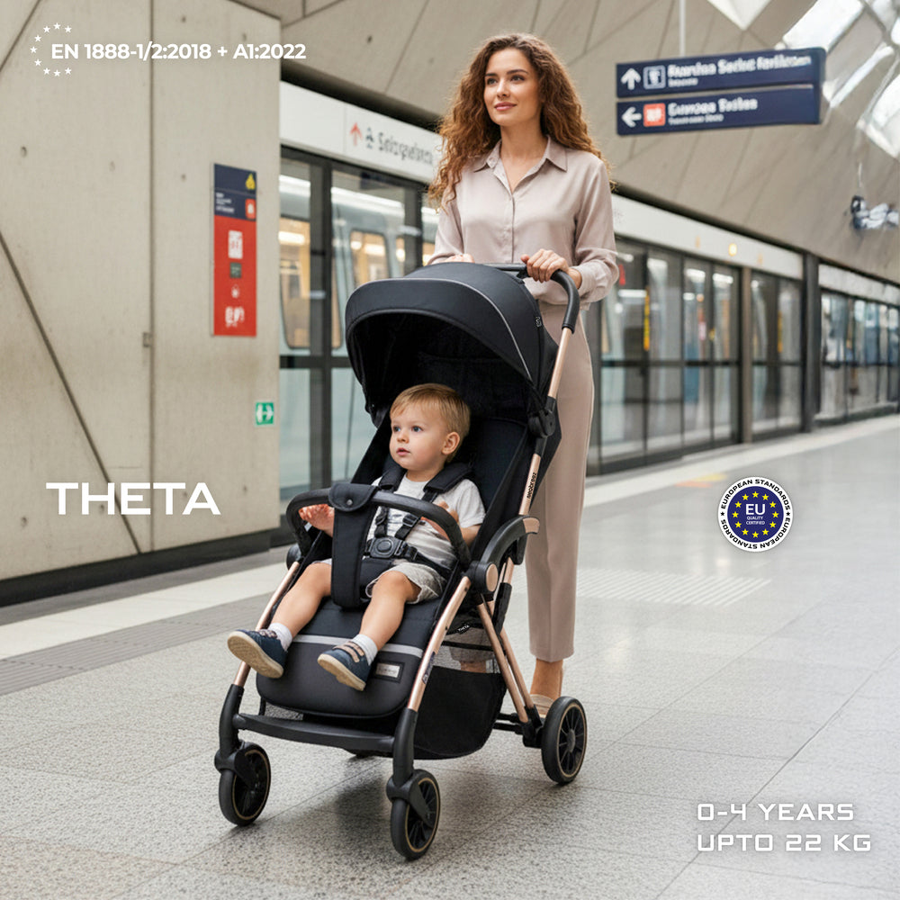 Neobreez Theta Auto Fold Compact Lightweight Travel Stroller Black