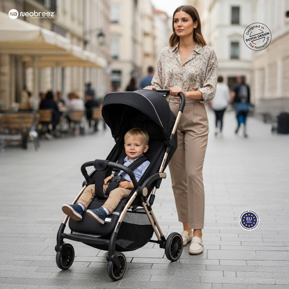 Neobreez Theta Auto Fold Compact Lightweight Travel Stroller Black