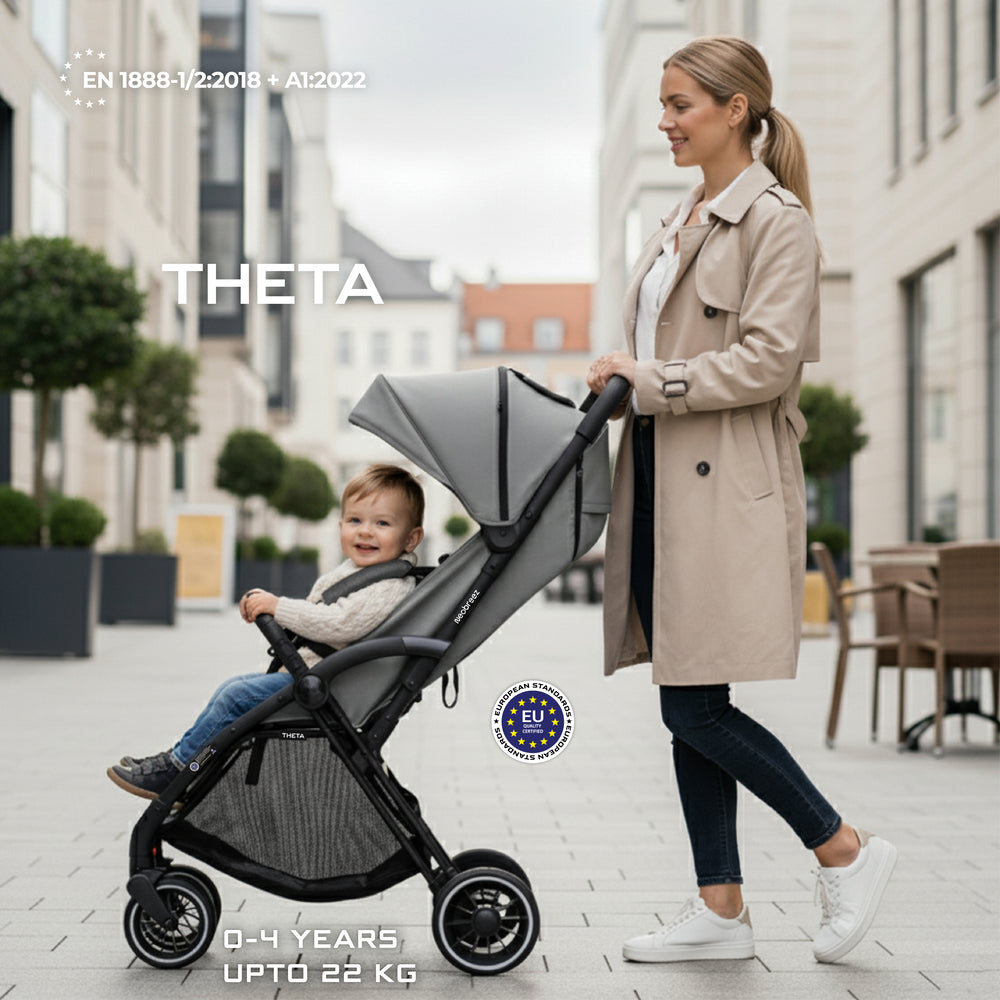Neobreez Theta Auto Fold Compact Lightweight Travel Stroller Grey Neobreez Yallatoys