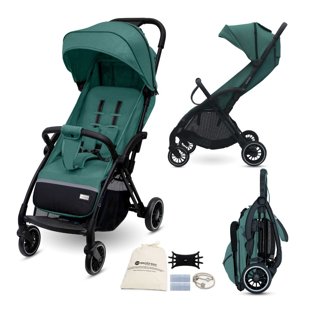Neobreez Theta Auto Fold Compact Lightweight Travel Stroller Olive Green Neobreez Yallatoys