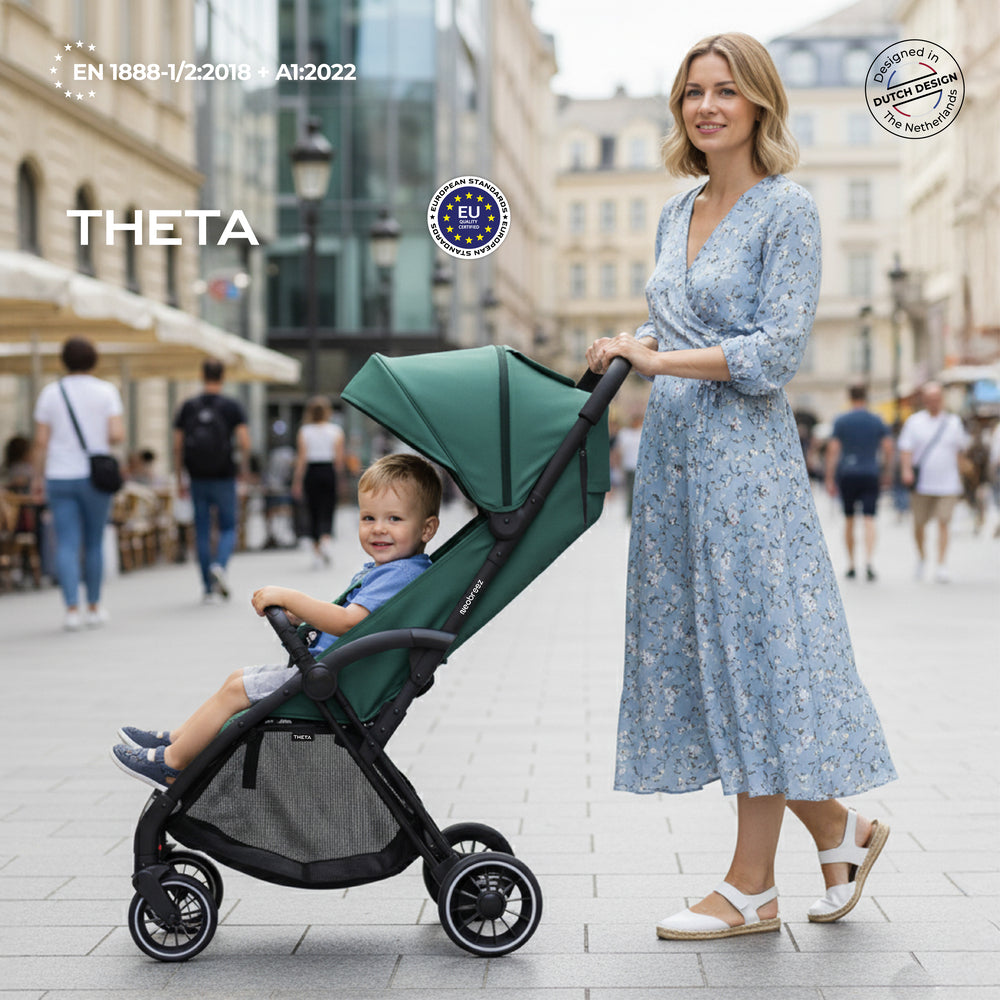 Neobreez Theta Auto Fold Compact Lightweight Travel Stroller Olive Green