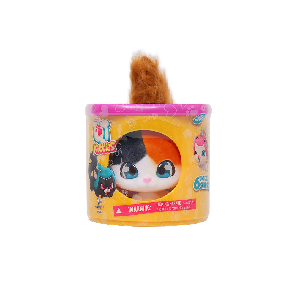 Qt Kitties Happy Lines Plush Packaging