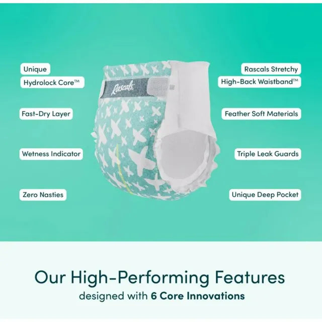 Rascals Premium Baby Diapers - Size 4 - 10-15kg - 36Pcs