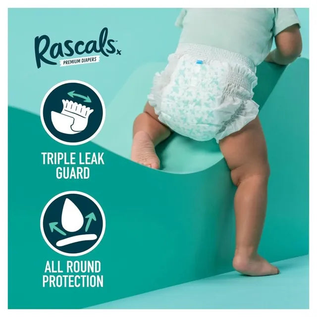 Rascals Premium Baby Diapers Jumbo Box - Size 3 - 6-11kg - 88Pcs