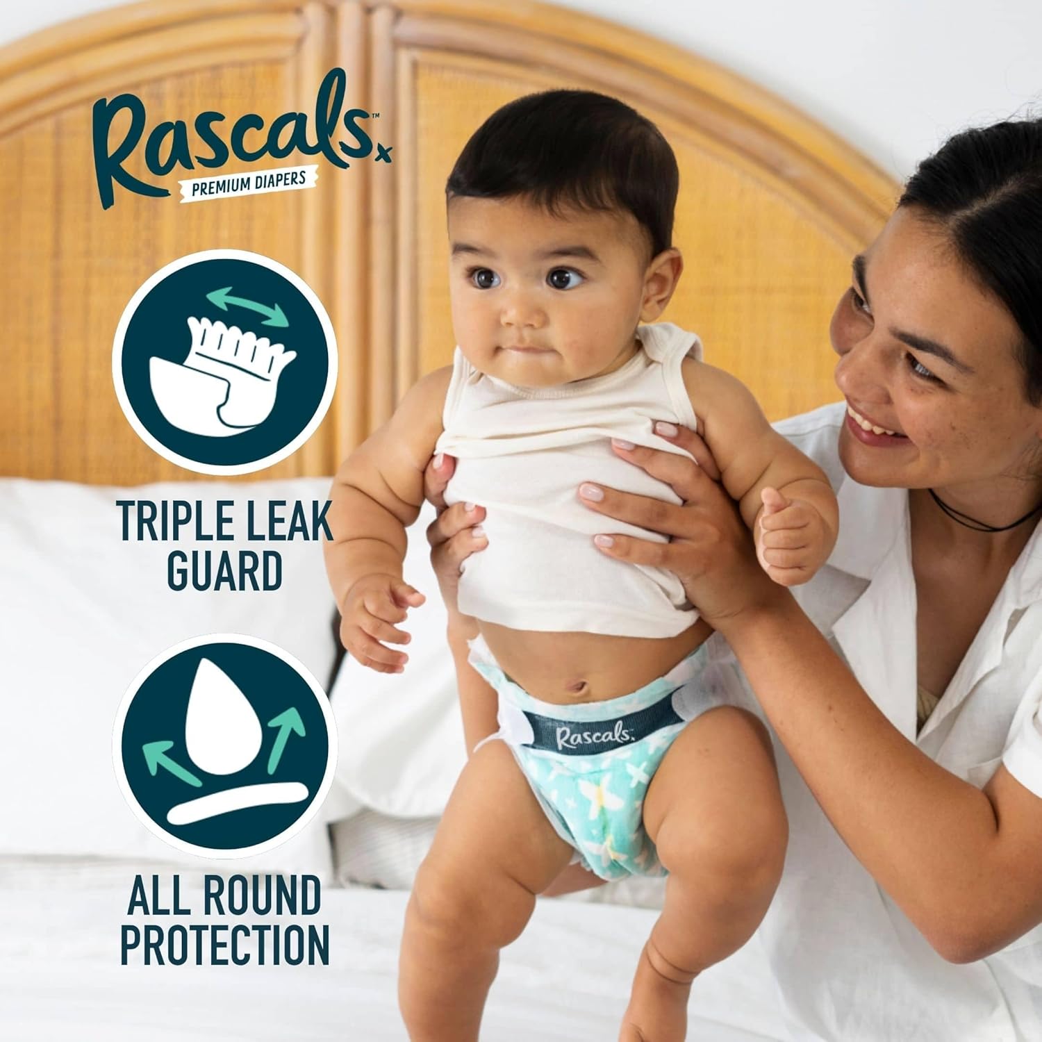Rascals Premium Baby Diapers Jumbo Box - Size 6 - 15-20kg - 60Pcs