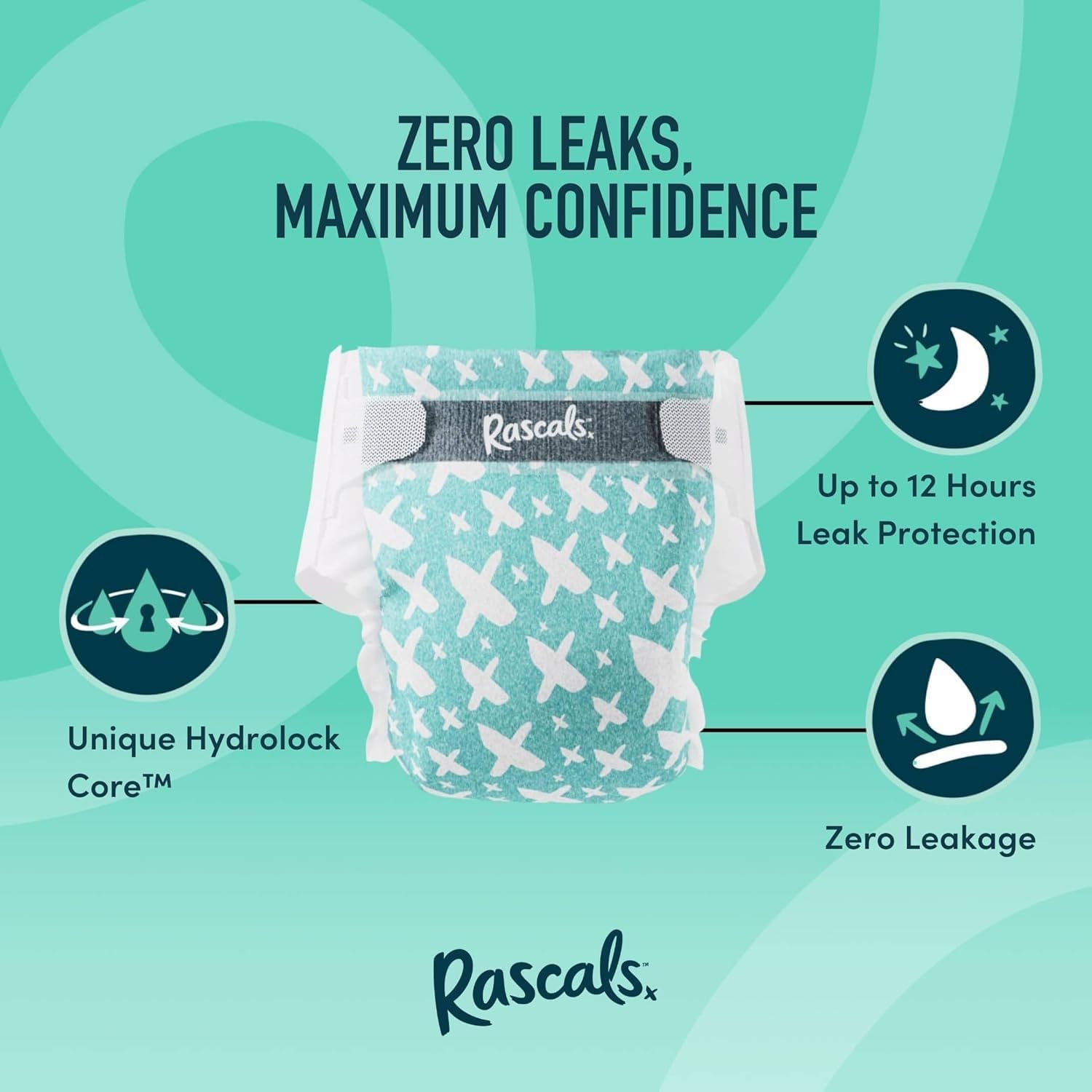 Rascals Premium Baby Diapers - Size 2 - 4-8kg - 48Pcs