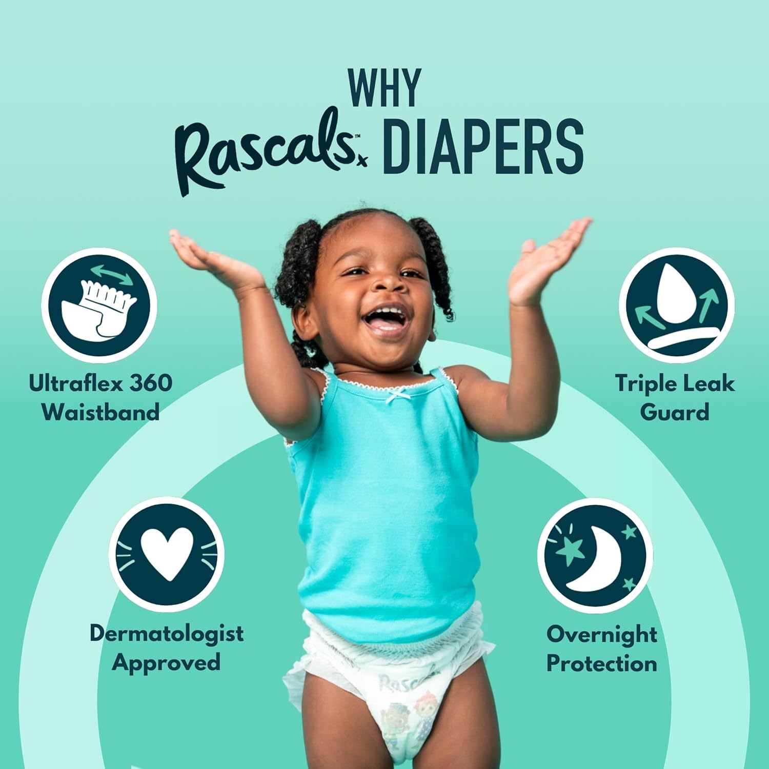 Rascals Premium Baby Diapers - Size 6 - 15-20kg - 30Pcs