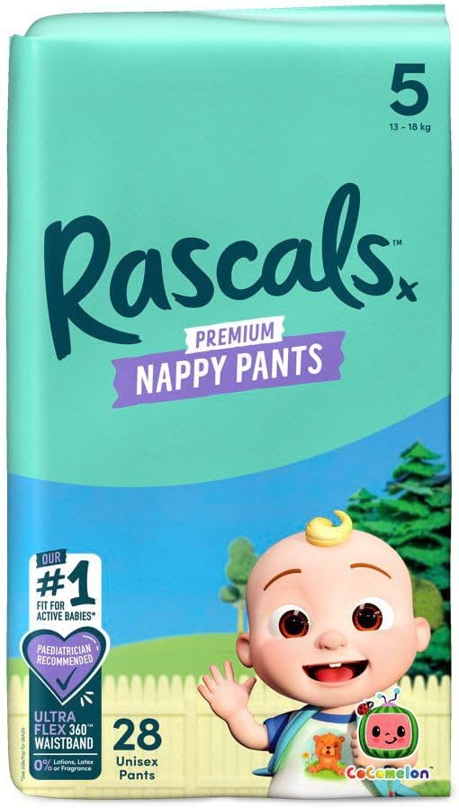 Rascals Cocomelon Edition Training Diaper Pants- Size 5 - 13-18kg - 28Pcs