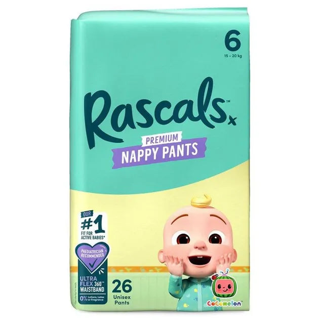 Rascals Cocomelon Edition Training Diaper Pants- Size 6 - 15-20kg - 26Pcs