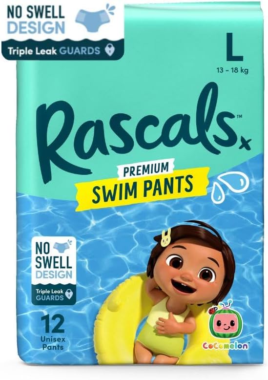 Rascals Premium Cocomelon Swim Pants Large Pack of 12