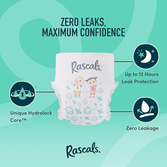 Rascals  Easy Pull Up Design Training Diaper Pants Cocomelon Edition Size-5-13-18Kg Jumbo Box 48Pcs