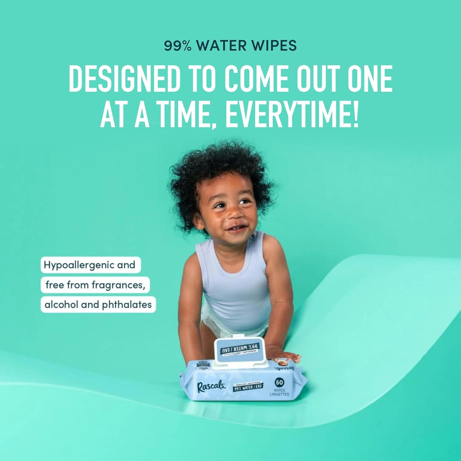 Rascals Premium Water Wipes Pack of 216 (72 x 3)