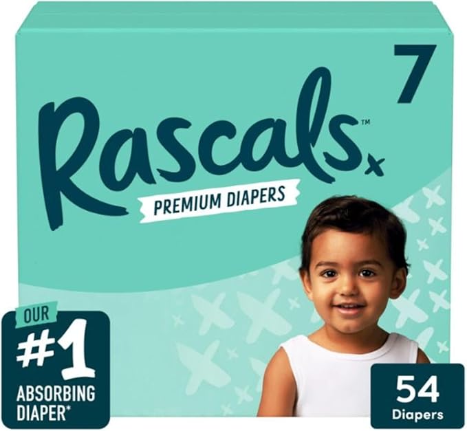 Rascals Premium Baby Diapers Jumbo Box - Size 7 - 17+kg - 54Pcs