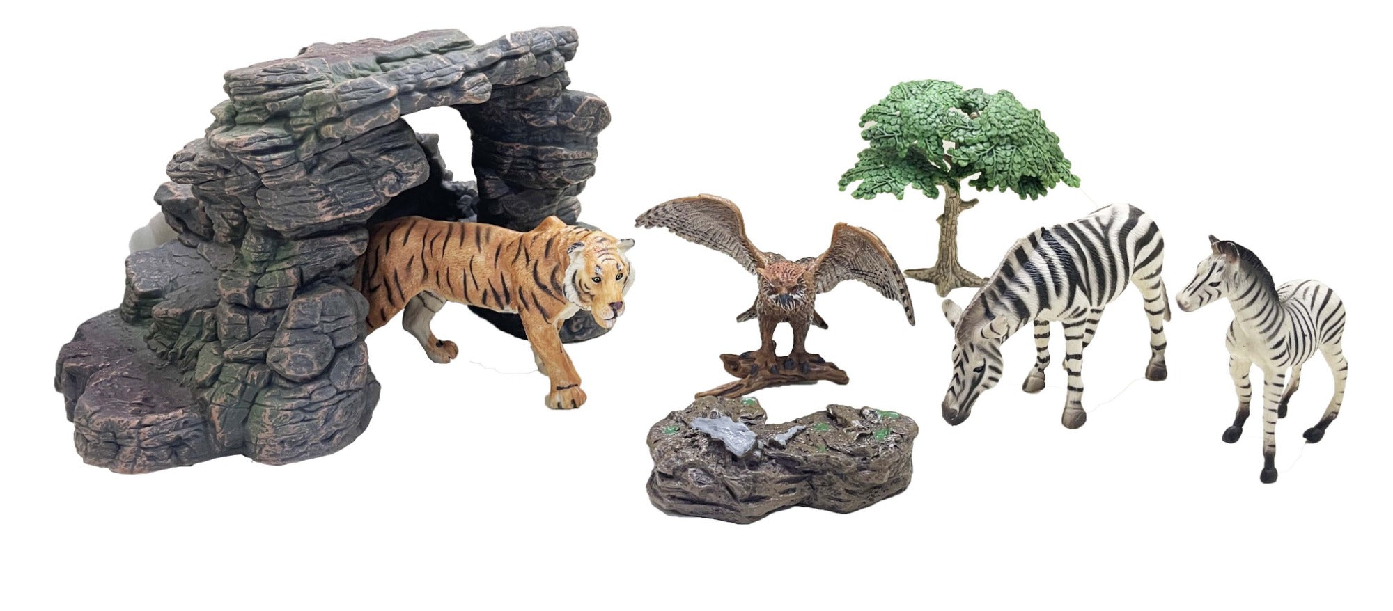Realistic Animal Figure Mix Layout