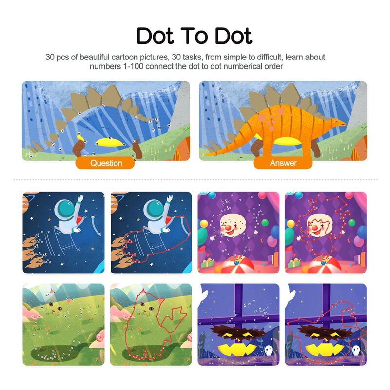 Reusable Dot To Dot Cards